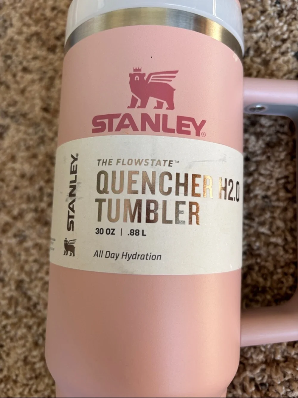 Stanley Light Pink Quencher H2.0 Tumbler 30 oz Flowstate 3 Position Lid New - Picture 3 of 9